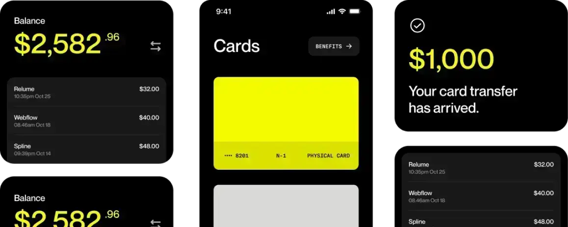 Imagem de um varios cards contendo informações